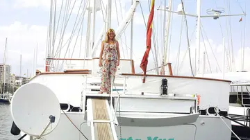 Tita Cervera en su yate, el Mata Mua, en una imagen de 2005 Tita Cervera en su yate, el Mata Mua, en una imagen de 2005