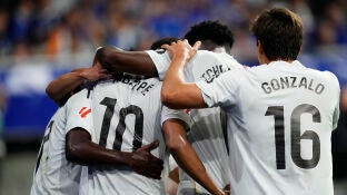 El Real Madrid celebrando un gol