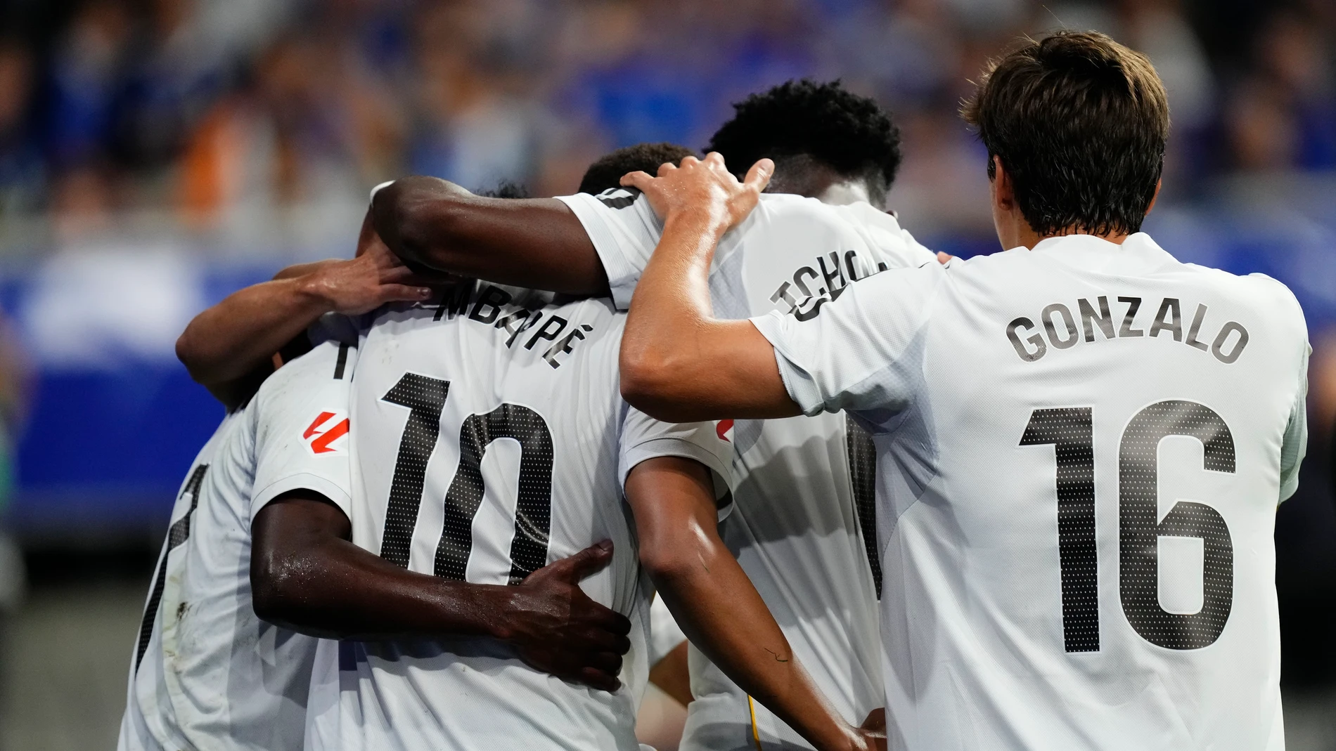 El Real Madrid celebrando un gol El Real Madrid celebrando un gol
