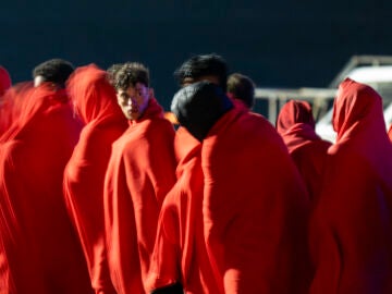 Imagen de archivo de unos migrantes rescatados en Canarias 