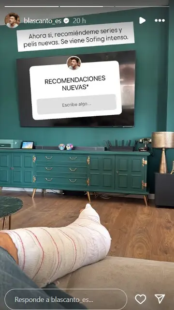 Blas Cantó ya en casa recuperándose Blas Cantó ya en casa recuperándose