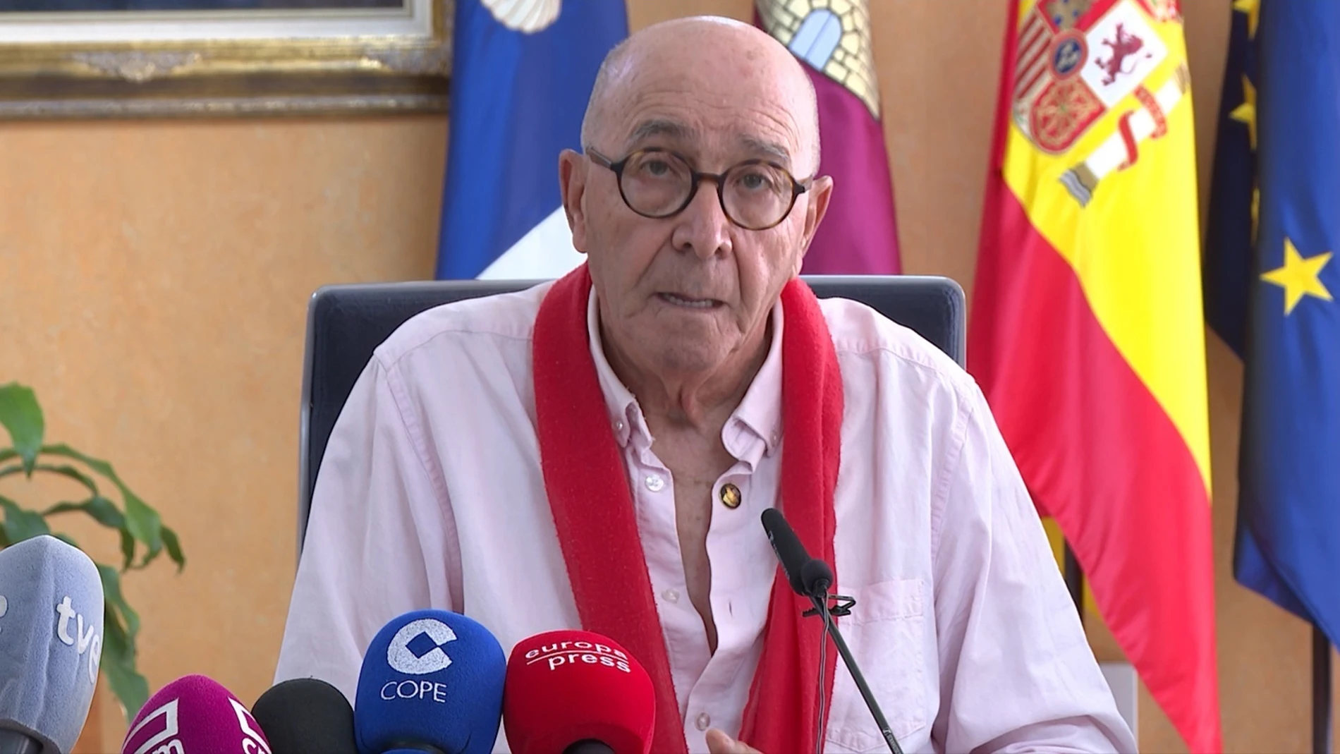 Imagen del alcalde de Noblejas en una de sus declaraciones Imagen del alcalde de Noblejas en una de sus declaraciones