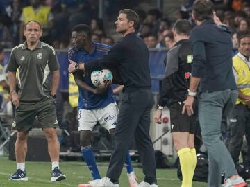 Xabi Alonso, en el estadio Carlos Tartiere