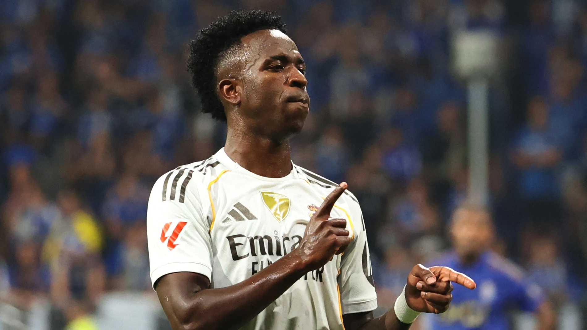 Vinícius celebra su gol en el Tartiere Vinícius celebra su gol en el Tartiere