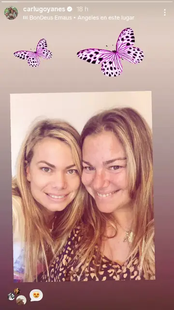 Historia de Instagram de Carla Goyanes con su hermana Caritina Historia de Instagram de Carla Goyanes con su hermana Caritina