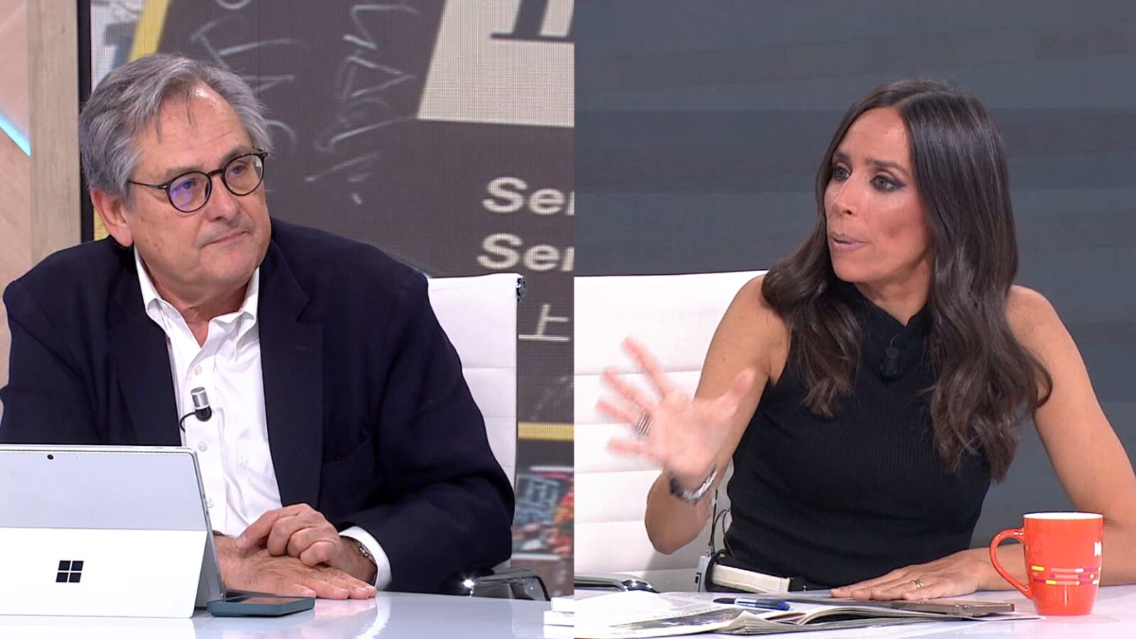 Rifirrafe entre Pilar Velasco y Paco Marhuenda: 