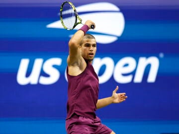 Carlos Alcaraz, en acción en el US Open