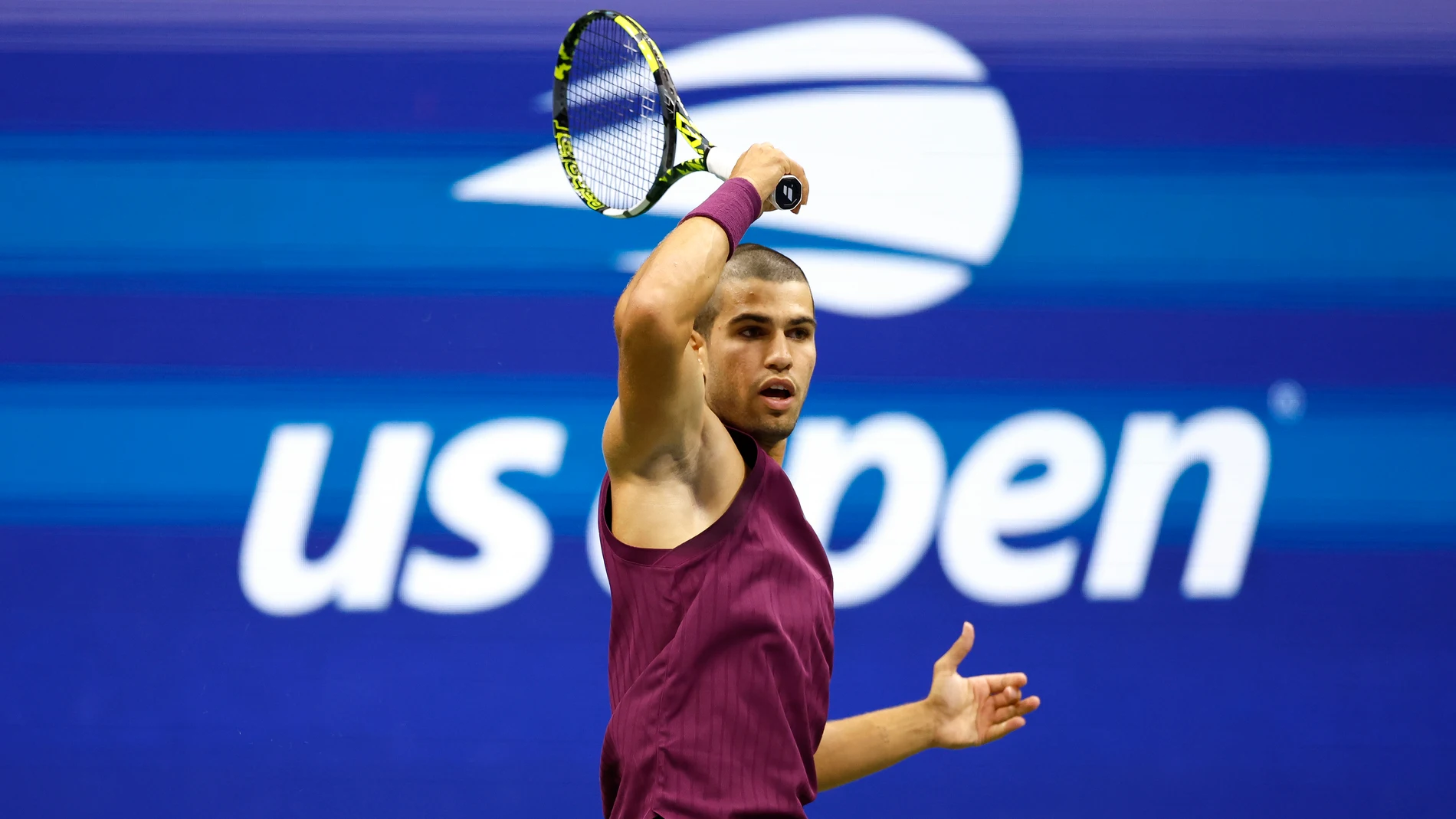 Carlos Alcaraz, en acción en el US Open Carlos Alcaraz, en acción en el US Open