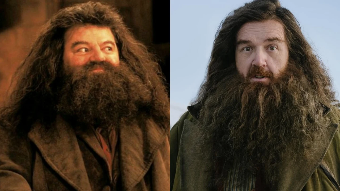 Robbie Coltrane y Nick Frost como Hagrid de Harry Potter Robbie Coltrane y Nick Frost como Hagrid de Harry Potter