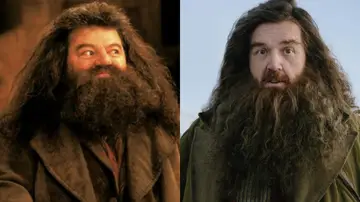 Robbie Coltrane y Nick Frost como Hagrid de Harry Potter Robbie Coltrane y Nick Frost como Hagrid de Harry Potter
