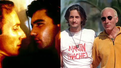 Eusebio Poncela y Antonio Banderas en La Ley del Deseo I Juan Diego Botto y Eusebio Poncela presentando Martín (Hache) Eusebio Poncela y Antonio Banderas en La Ley del Deseo I Juan Diego Botto y Eusebio Poncela presentando Martín (Hache)