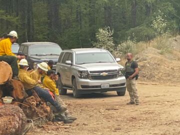 Agentes federales de Inmigración detienen a dos bomberos durante un incendio forestal Agentes federales de Inmigración detienen a dos bomberos durante un incendio forestal