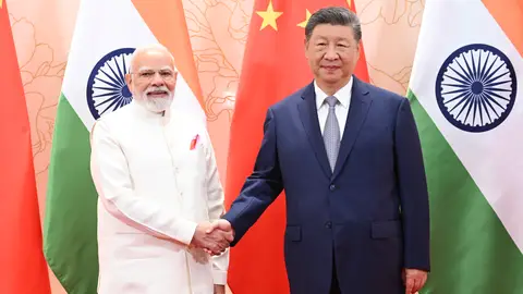 Imagen de los mandatarios de la India y China Imagen de los mandatarios de la India y China