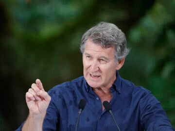 Alberto Núñez Feijóo en un acto esta mañana 