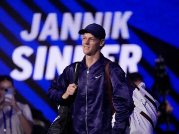 Jannik Sinner en su partido contra Musetti
