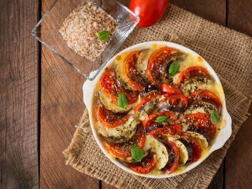 Verduras al horno con queso