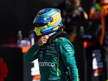 Fernando Alonso durante el GP de Monza