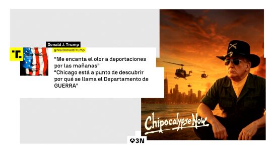Trump, citando a la pel&iacute;cula b&eacute;lica 'Apocalypse now': "Me encanta el olor a deportaciones por las ma&ntilde;anas"