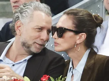 Nieves Álvarez y Bill Saad, en el tenis Nieves Álvarez y Bill Saad, en el tenis