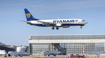 Imagen de un avión de Ryanair