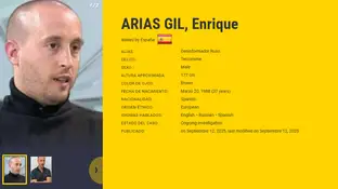 Captura de pantalla de la ficha de Enrique Arias publicada en la lista de 'los más buscados' de la Europol. Captura de pantalla de la ficha de Enrique Arias publicada en la lista de 'los más buscados' de la Europol.