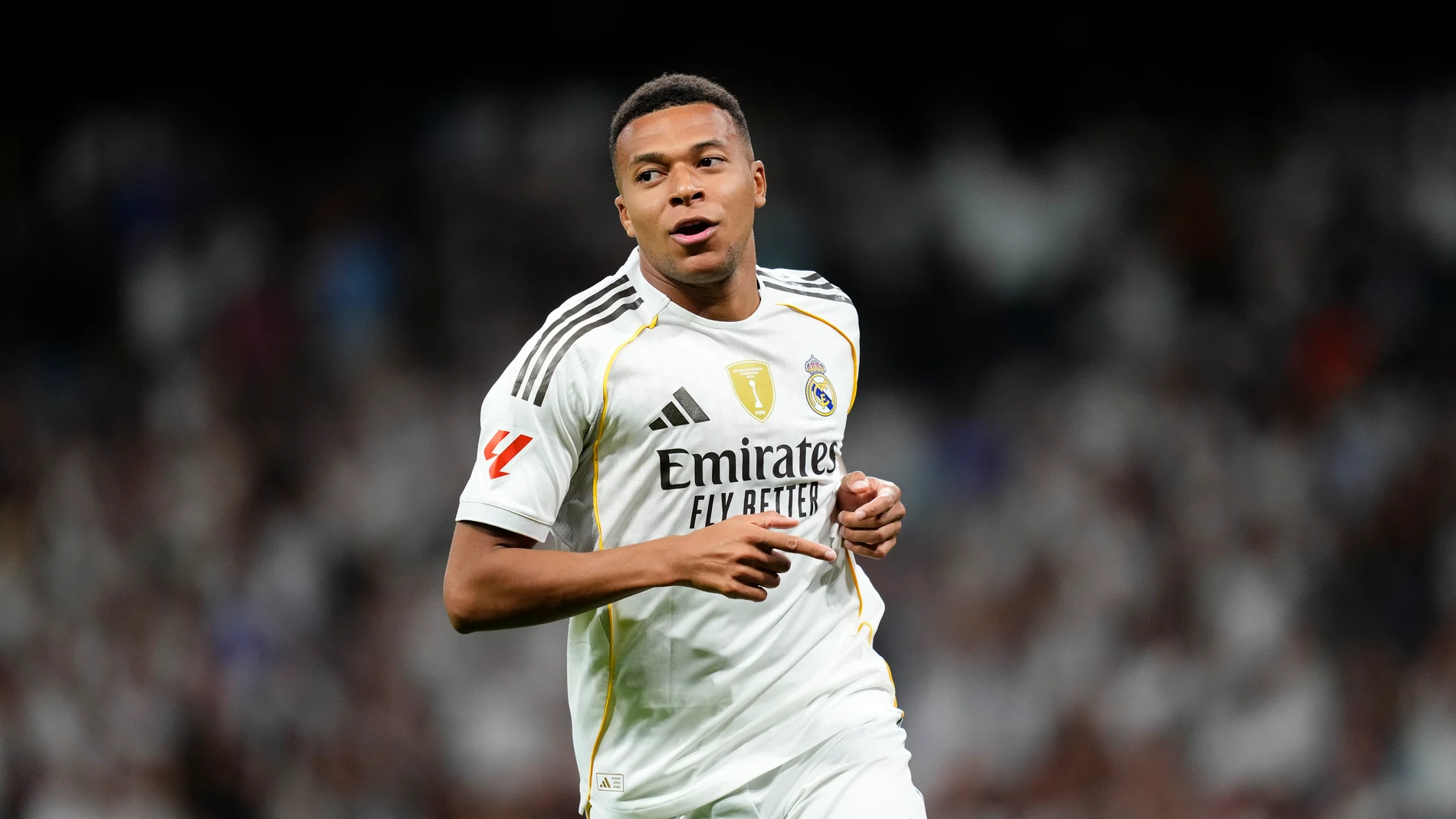 Kylian Mbappé durante un partido de Liga Kylian Mbappé durante un partido de Liga