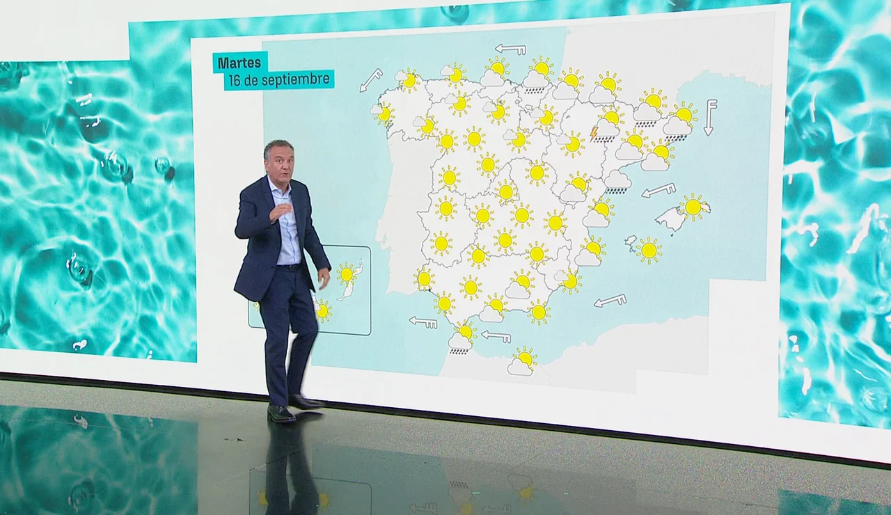 La previsión del tiempo del martes 16 de septiembre