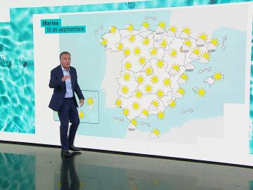 La previsión del tiempo del martes 16 de septiembre