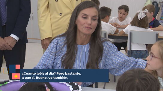 La reina en un acto con ni&ntilde;os en La Rioja