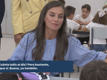 La reina en un acto con ni&ntilde;os en La Rioja