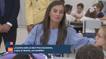 La reina en un acto con niños en La Rioja