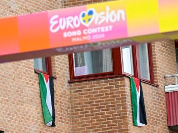 Banderas palestinas en el festival de Eurovisión de 2024