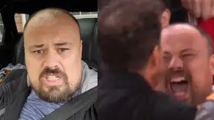 Jonathan Poulter, el aficionado con el que se encaró Simeone Jonathan Poulter, el aficionado con el que se encaró Simeone