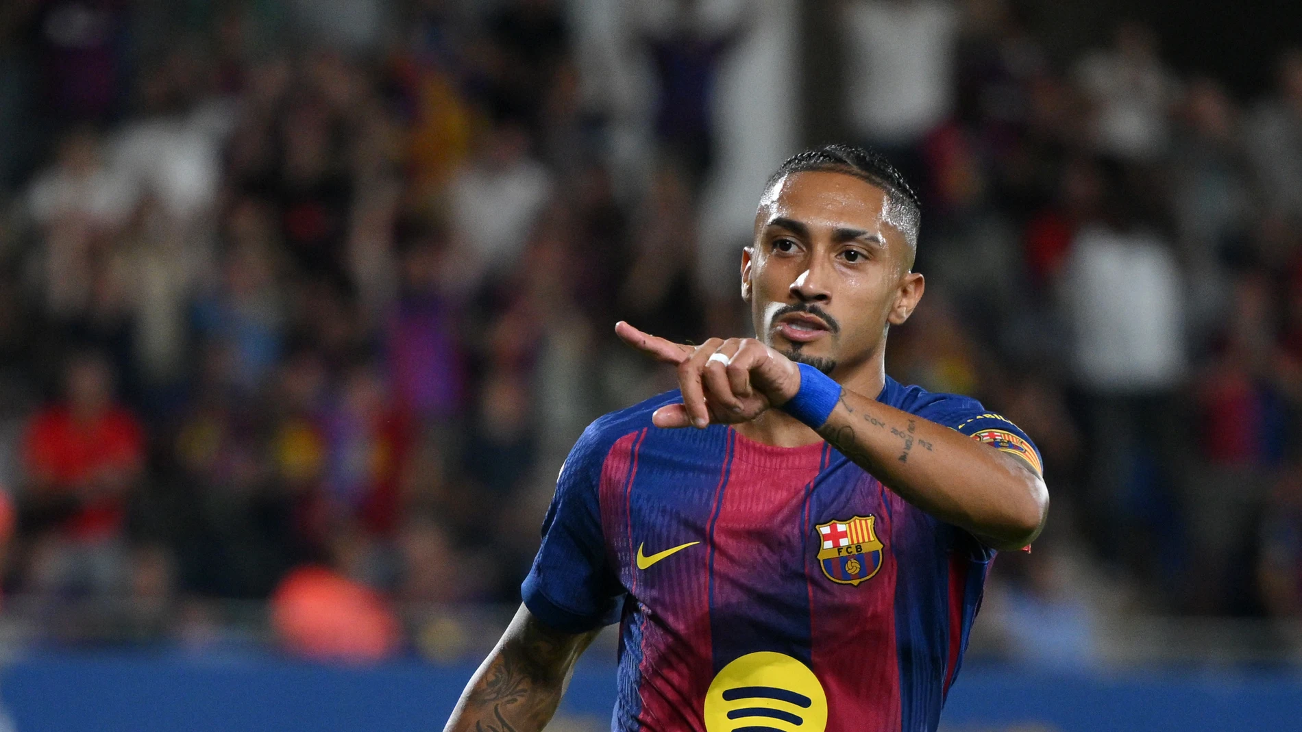 Raphinha en el último partido liguero ante el Valencia Raphinha en el último partido liguero ante el Valencia