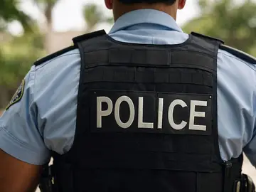 Imagen de archivo de un policía. Imagen de archivo de un policía.