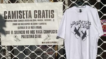 Una tienda de Vigo regala cada día una camiseta en apoyo a Palestina: "es nuestra manera de aportar, todo ayuda"