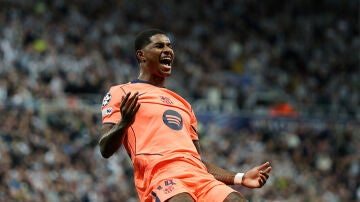 Newcastle - Barcelona: Marcus Rashford celebra su segundo gol