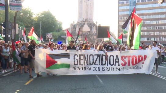 Concentraci&oacute;n a favor de Gaza en el Pa&iacute;s Vasco