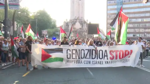 Concentración a favor de Gaza en el País Vasco Concentración a favor de Gaza en el País Vasco