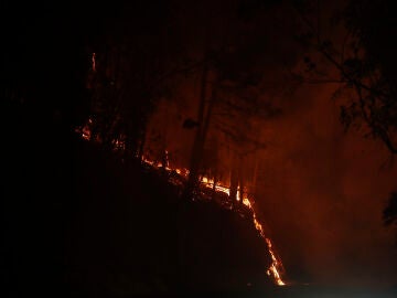 Imagen del fuego en Pantón