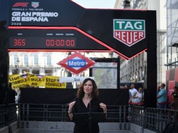 Isabel Díaz Ayuso, en un acto a un año de la vuelta de la F1 a Madrid