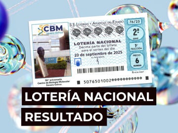 Sorteo Lotería Nacional: Comprobar décimo de hoy sábado 20 de septiembre, en directo Sorteo Lotería Nacional: Comprobar décimo de hoy sábado 20 de septiembre, en directo