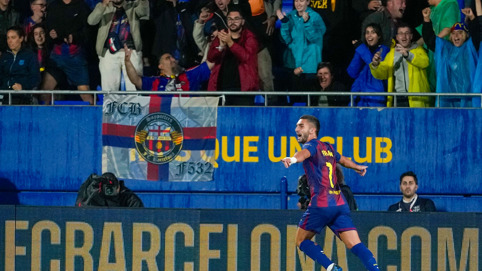 Ferran Torres celebra su gol ante el Getafe Ferran Torres celebra su gol ante el Getafe