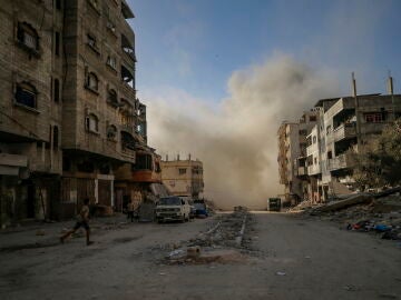 Imagen de Gaza después de que entraran tanques israelíes
