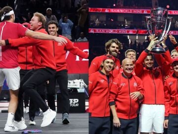 Taylor Fritz celebra la victoria definitiva ante Zverev en la Laver Cup