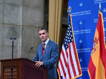 Pedro Sánchez en la Universidad de Columbia