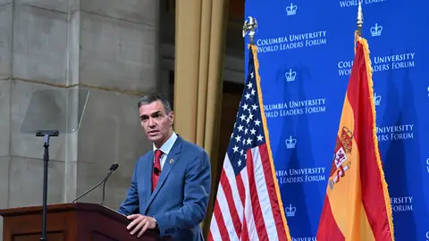 Pedro Sánchez en la Universidad de Columbia Pedro Sánchez en la Universidad de Columbia