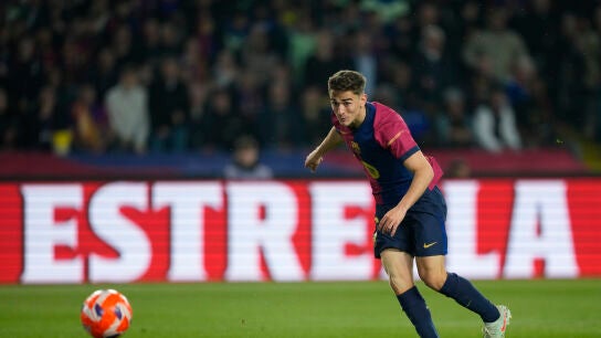Gavi, en un partido del Barcelona