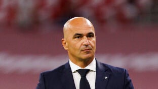 Roberto Mart&iacute;nez, en el Puskas Arena antes del Hungr&iacute;a - Portugal