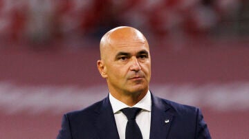 Roberto Martínez, en el Puskas Arena antes del Hungría - Portugal